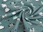 Preview: Baumwolljersey Prinzessin Einhorn auf Dark Dusty Mint